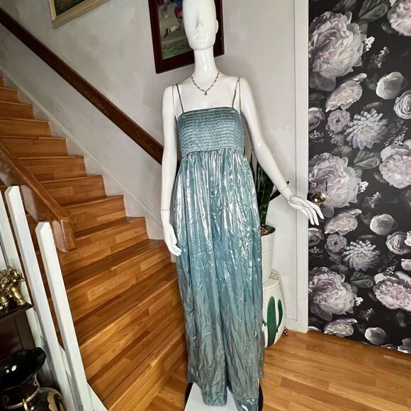 New Free People Julie Metallic Jumpsuit - Picture 7 of 8